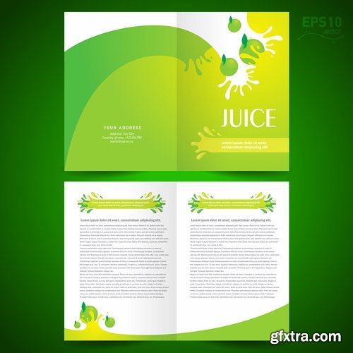 Collection of vector image flyer banner brochure business card 22-25 Eps