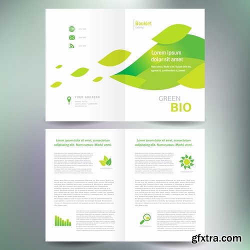 Collection of vector image flyer banner brochure business card 22-25 Eps