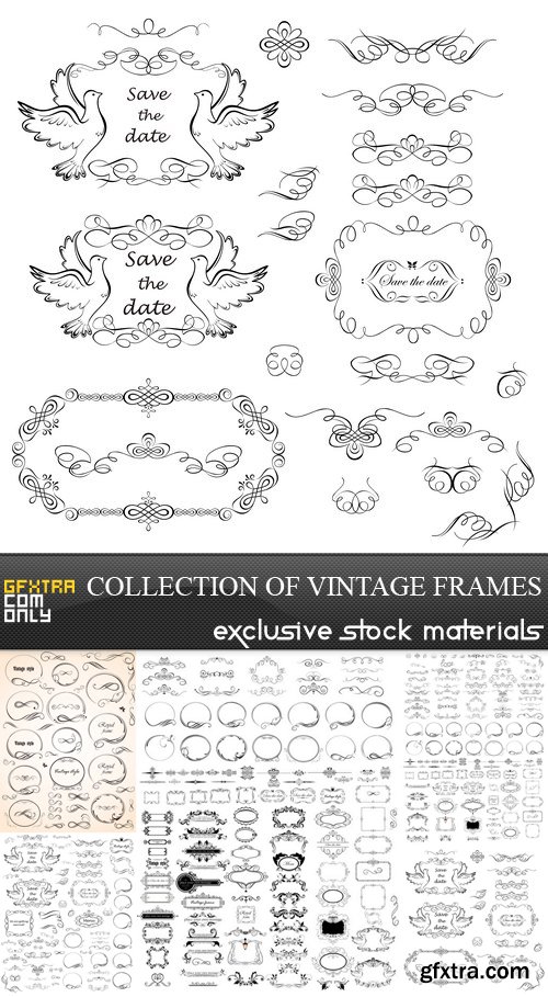 Collection of Vintage Frames - 5 EPS