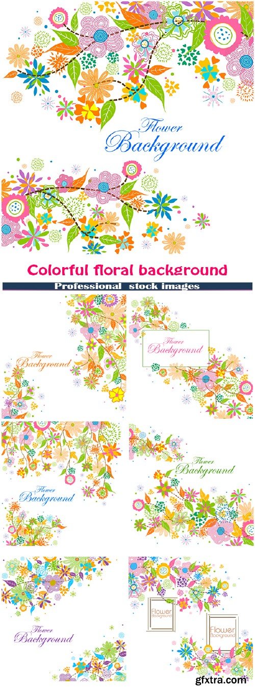 Colorful floral background