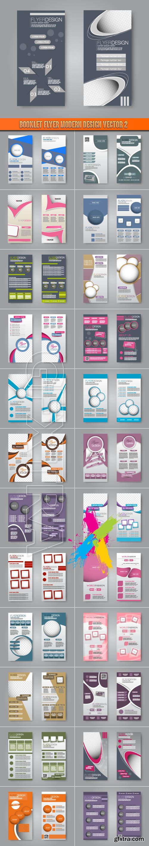 Booklet flyer modern design vector 2