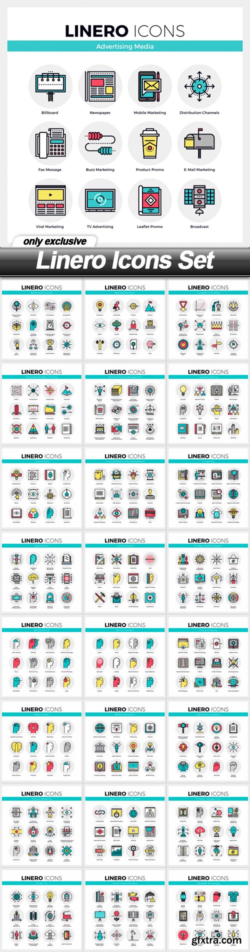 Linero Icons Set - 25 EPS