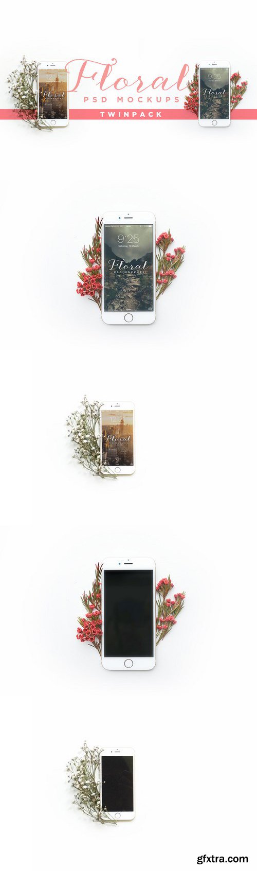 CM - Floral iPhone Mockup Twin Pack 597314