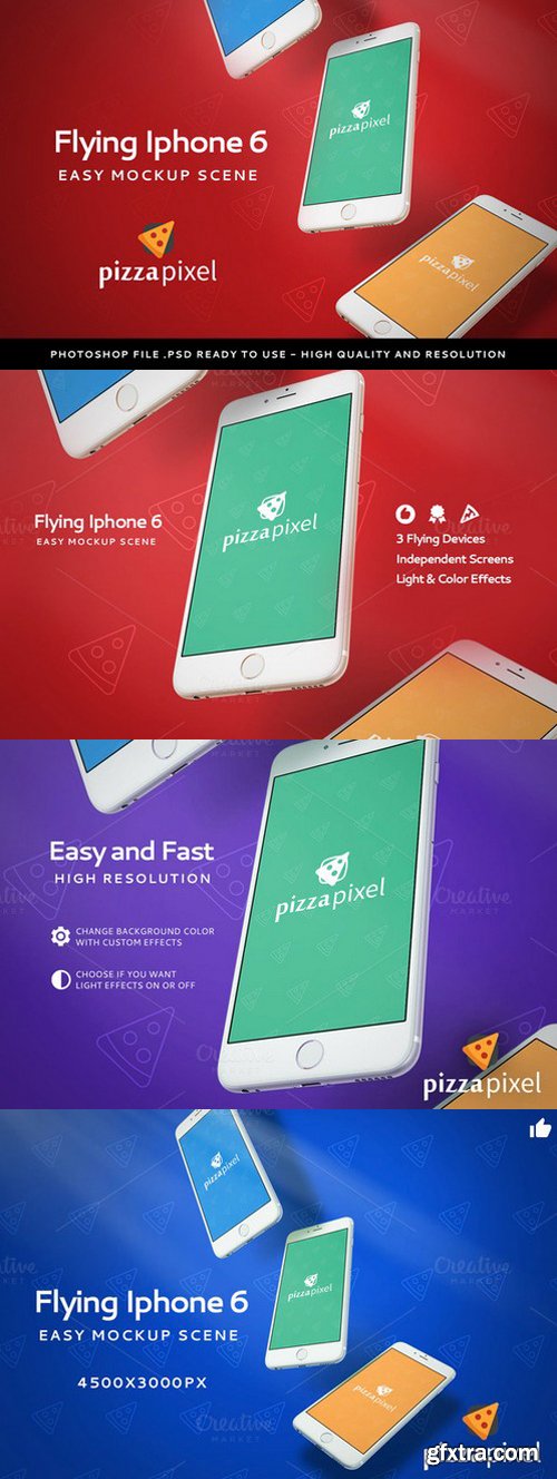 CM - Mockup Iphone 6 Flying Scene 321061