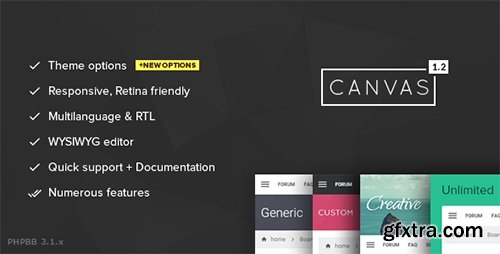 ThemeForest - Canvas v1.2.0 - Modern PHPBB3.1 Theme - 12900904