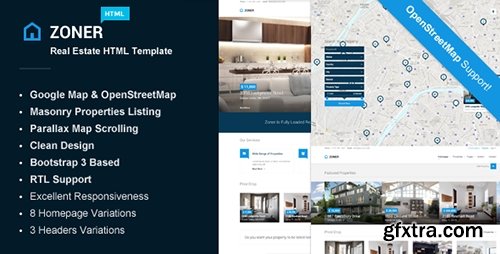 ThemeForest - Zoner - Real Estate HTML Template (Update: 24 August 15) - 9996429