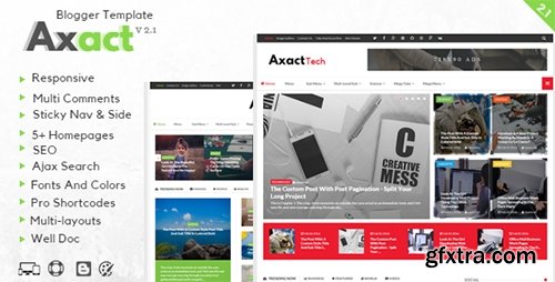 ThemeForest - Axact v2.1 - Responsive Magazine Blogger Theme - 14922992