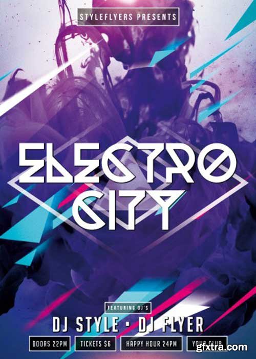 Electro City V3 PSD Flyer Template