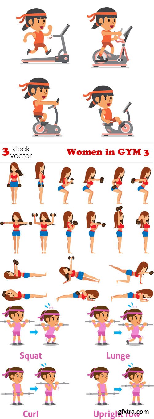 Vectors - Women in GYM 3