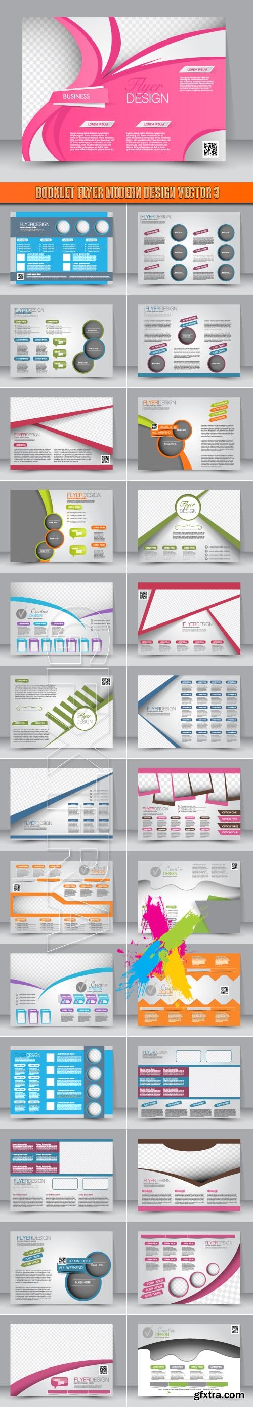 Booklet flyer modern design vector 3