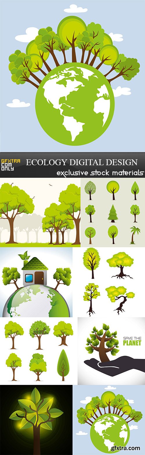 Ecology digital design, 8  x  UHQ JPEG