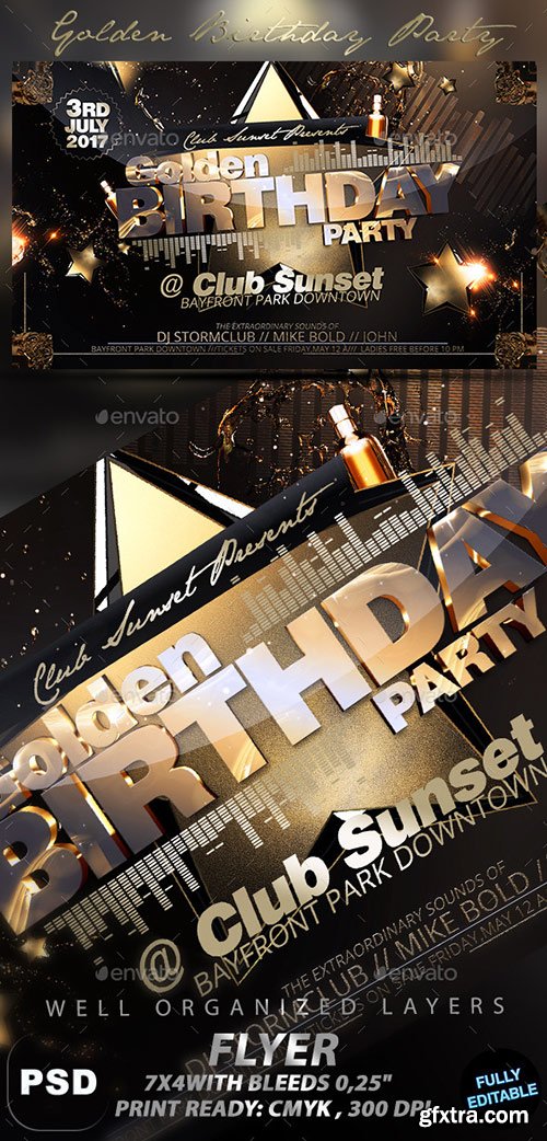 GraphicRiver - Golden Birthday Party 11151375