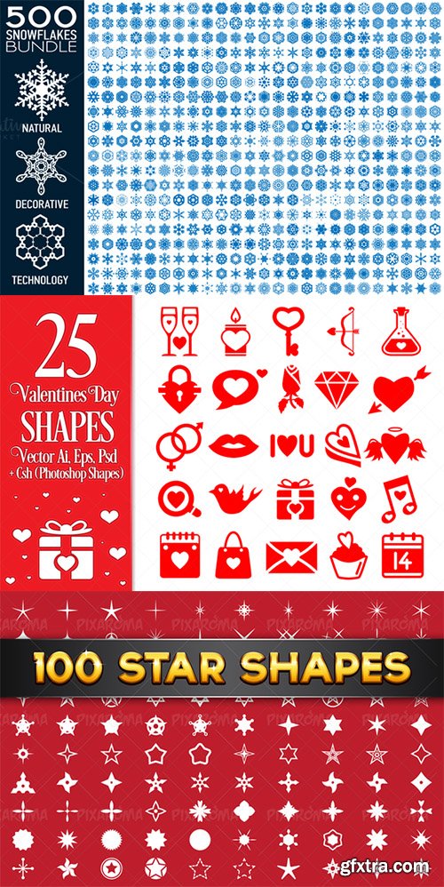 Creativemarket 1400+ Vector Shapes Bundle 660534