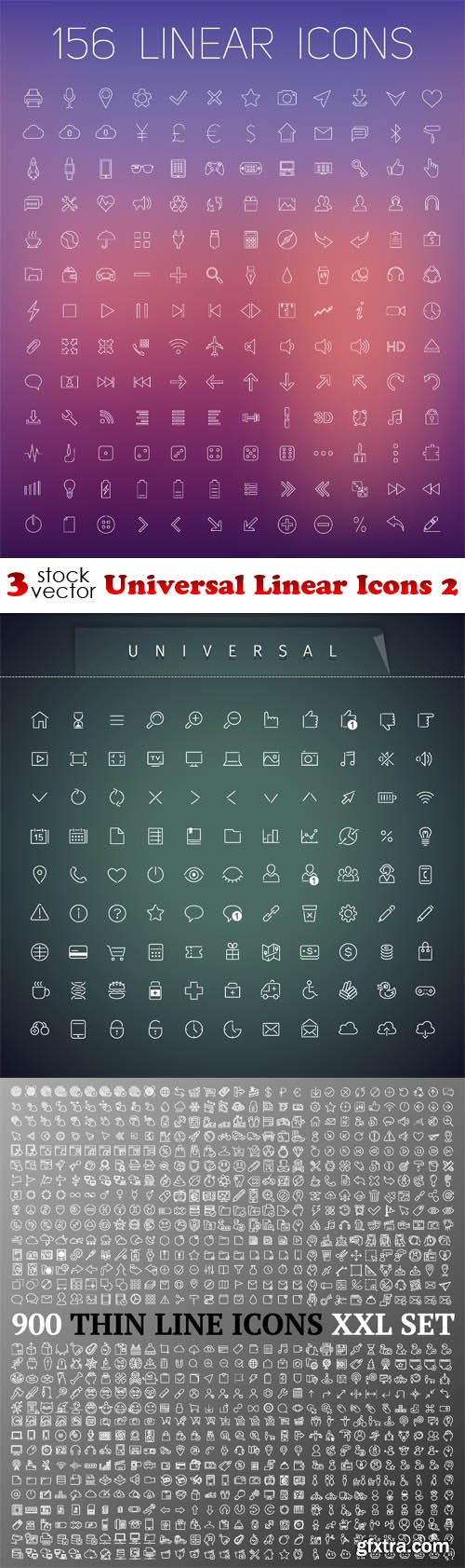 Vectors - Universal Linear Icons 2