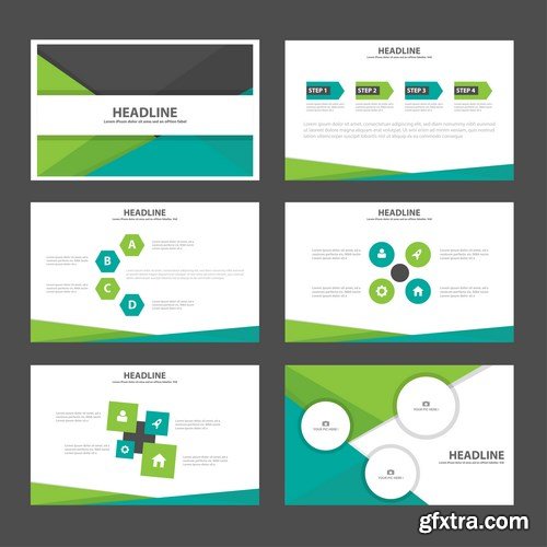 Polygon Infographic Presentation Template 2 - 25xEPS