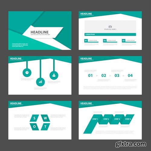 Polygon Infographic Presentation Template 2 - 25xEPS