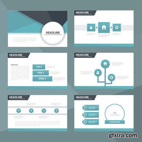 Polygon Infographic Presentation Template 2 - 25xEPS