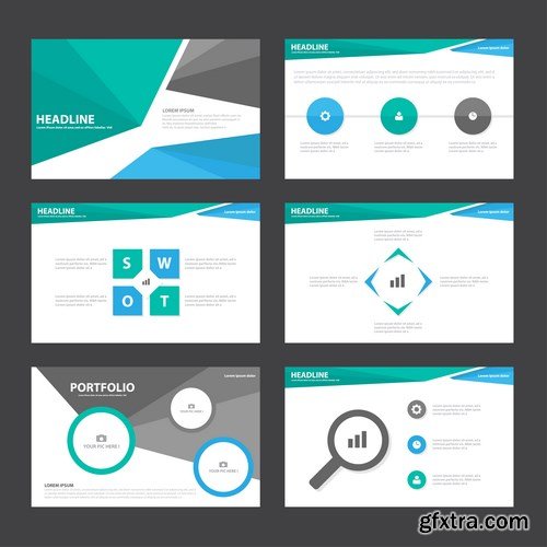 Polygon Infographic Presentation Template 2 - 25xEPS