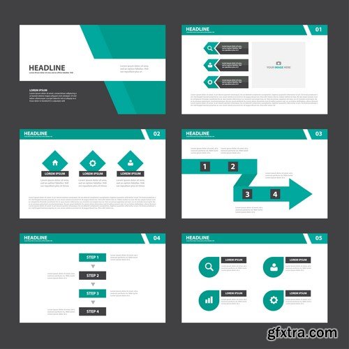 Polygon Infographic Presentation Template 2 - 25xEPS