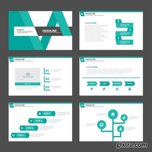 Polygon Infographic Presentation Template 2 - 25xEPS