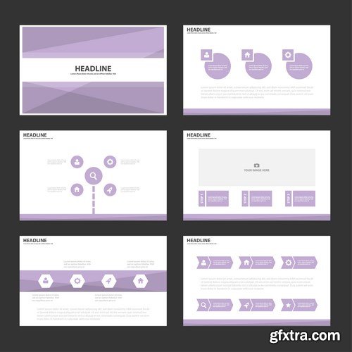 Polygon Infographic Presentation Template 2 - 25xEPS