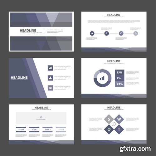 Polygon Infographic Presentation Template 2 - 25xEPS