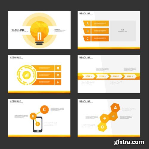 Polygon Infographic Presentation Template 2 - 25xEPS