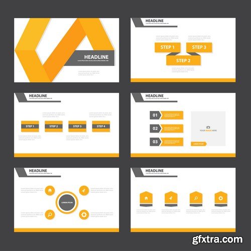 Polygon Infographic Presentation Template 2 - 25xEPS