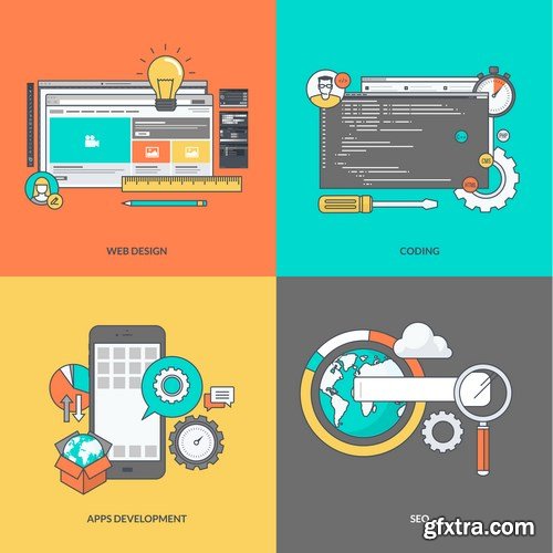 Flat Vector Design 34 - 25xEPS