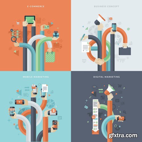 Flat Vector Design 34 - 25xEPS