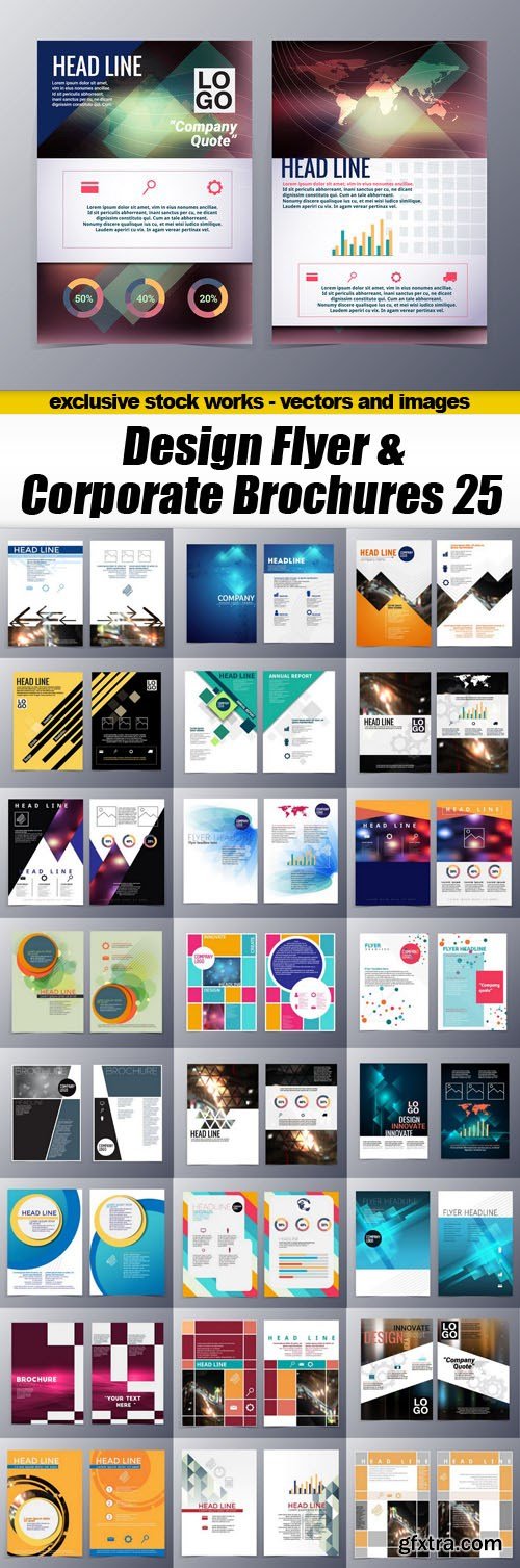 Design Flyer & Corporate Brochures 25 - 25xEPS