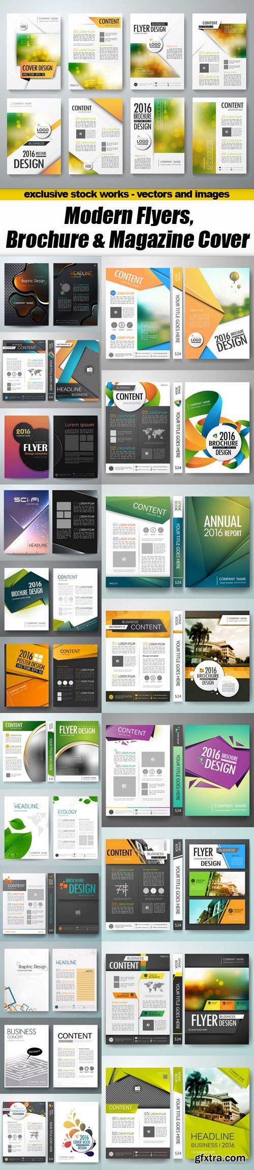 Modern Flyers, Brochure & Magazine Cover - 21xEPS