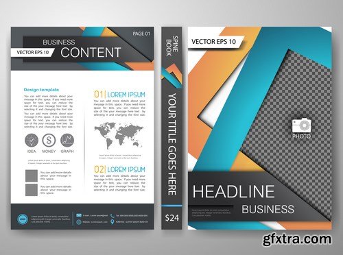 Modern Flyers, Brochure & Magazine Cover - 21xEPS