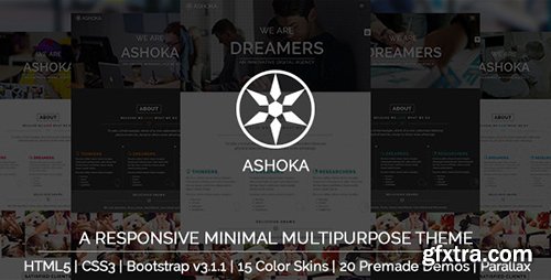 ThemeForest - Ashoka v1.2 - Responsive Minimal Multipurpose HTML Theme - 8296581