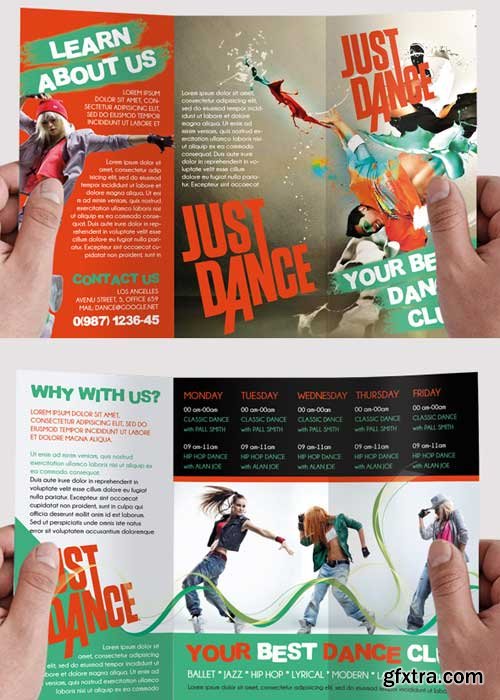 Dance Academy – Premium Tri-Fold PSD Brochure Template