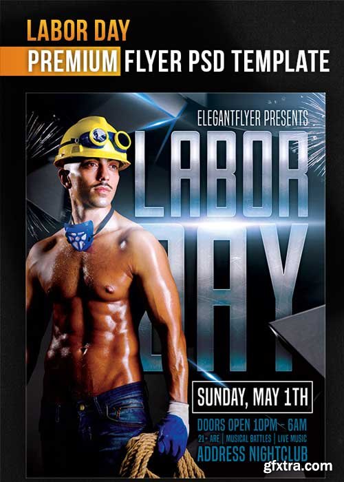 Labor Day Flyer PSD Template + Facebook Cover