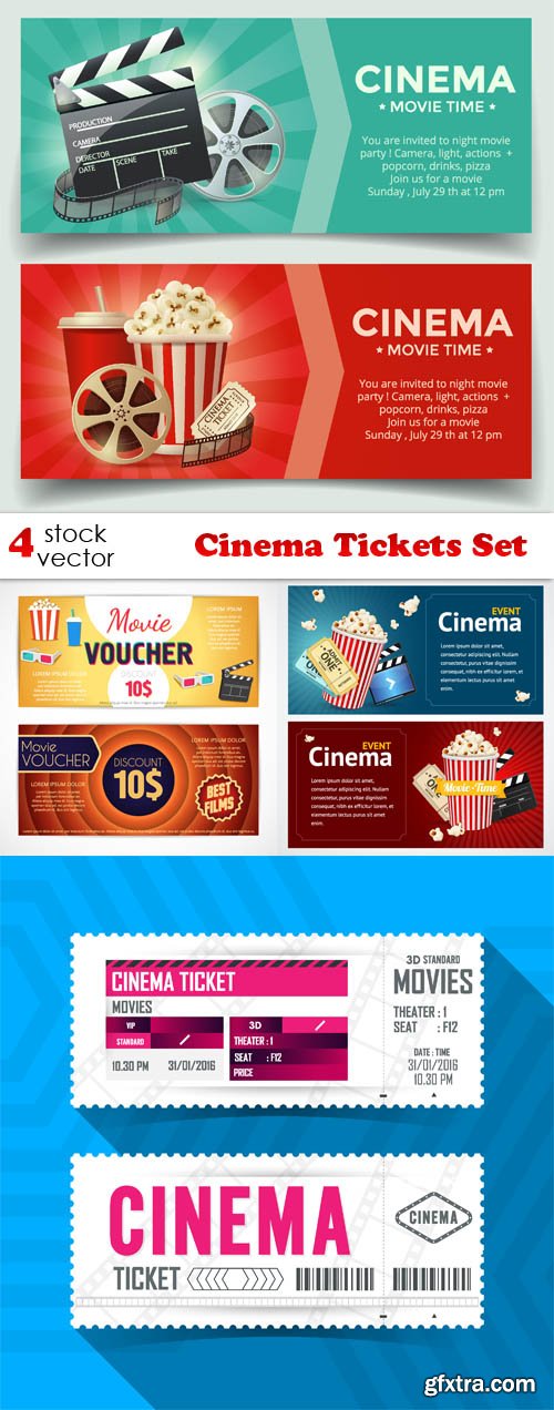 Vectors - Cinema Tickets Set