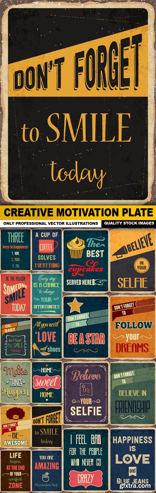 Creative Motivation Plate - 20 Vector