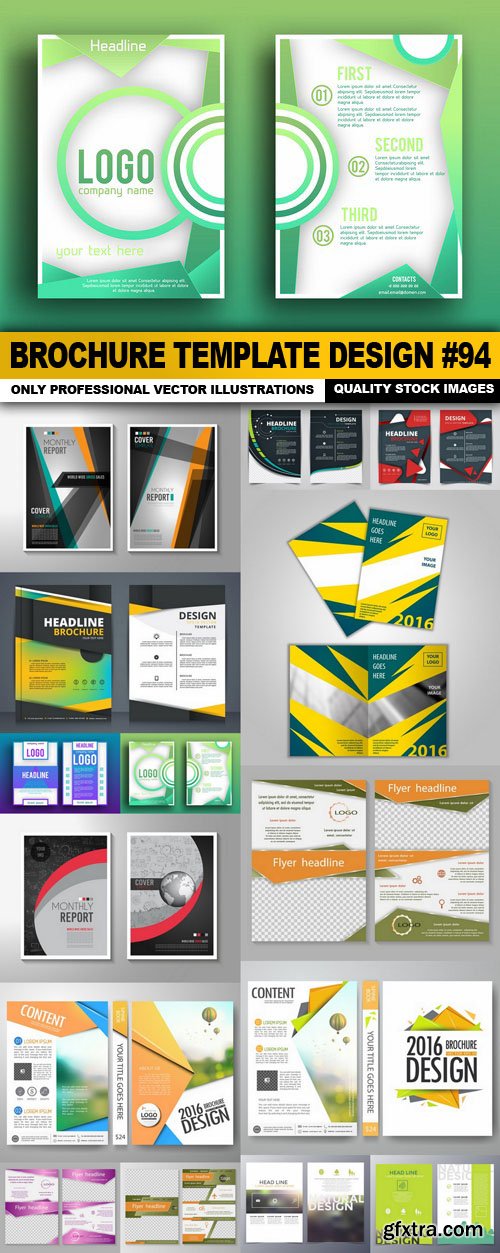 Brochure Template Design #94 - 15 Vector