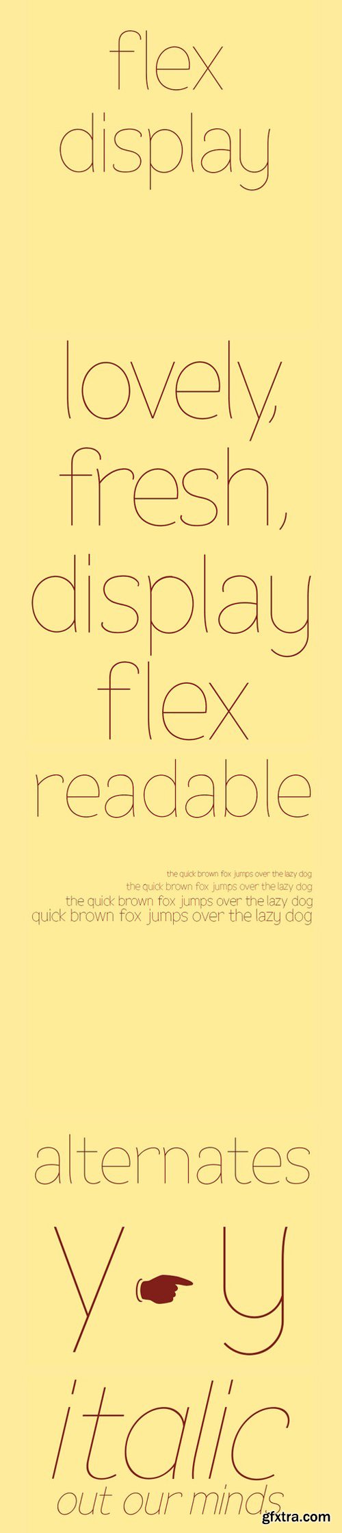 Flex Display Fonts