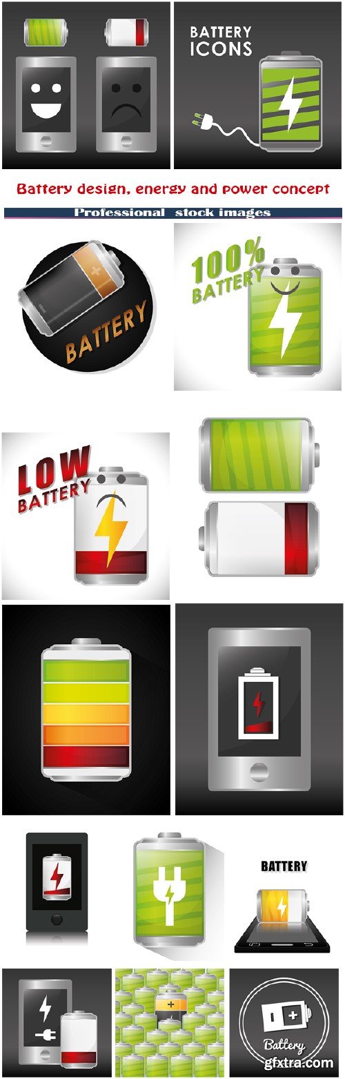 Battery design, energy and power concept