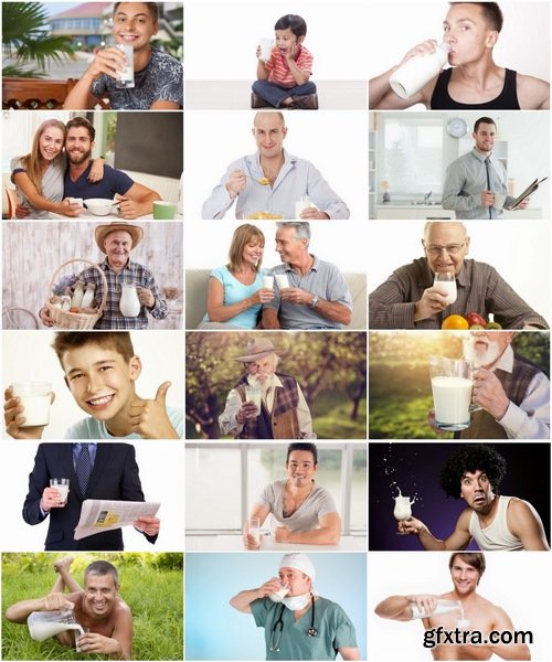 Collection of man people drinking milk 25 HQ Jpeg