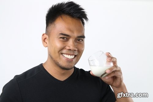 Collection of man people drinking milk 25 HQ Jpeg