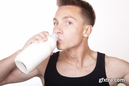 Collection of man people drinking milk 25 HQ Jpeg