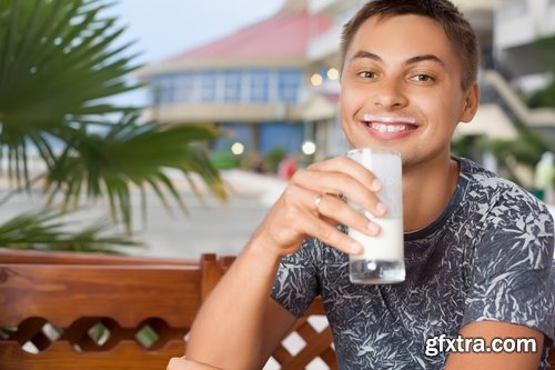 Collection of man people drinking milk 25 HQ Jpeg