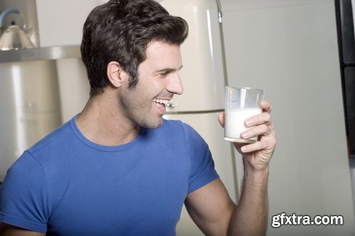 Collection of man people drinking milk 25 HQ Jpeg