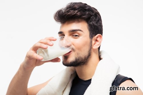 Collection of man people drinking milk 25 HQ Jpeg