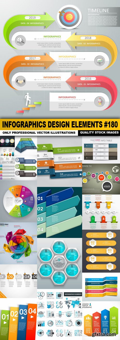 Infographics Design Elements #180 - 20 Vector