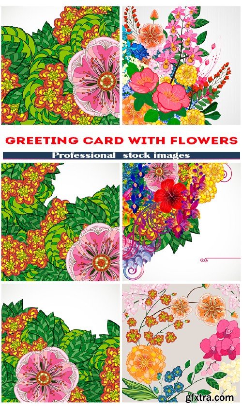 Greeting card with flowers