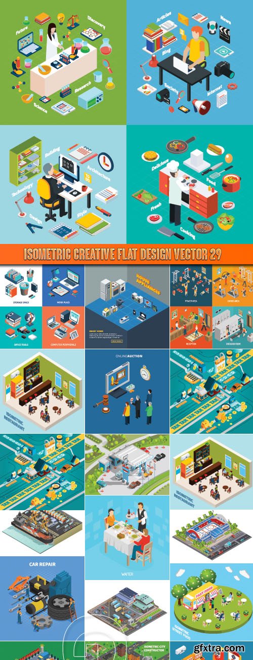 Isometric creative flat design vector 29